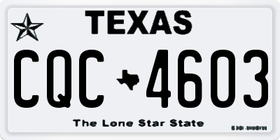 TX license plate CQC4603