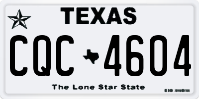 TX license plate CQC4604