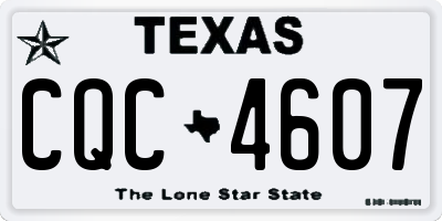 TX license plate CQC4607
