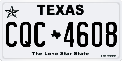 TX license plate CQC4608