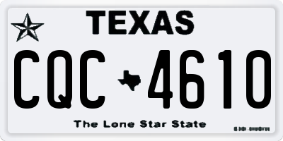 TX license plate CQC4610