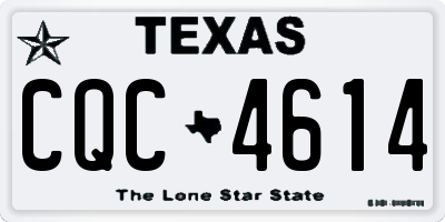 TX license plate CQC4614