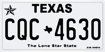 TX license plate CQC4630