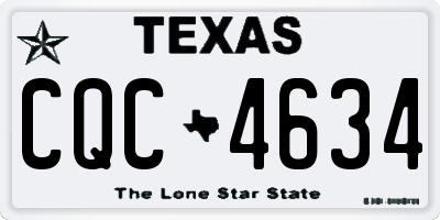 TX license plate CQC4634