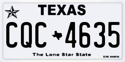 TX license plate CQC4635