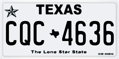 TX license plate CQC4636