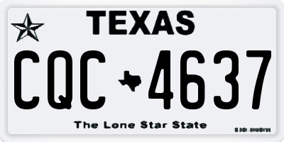 TX license plate CQC4637
