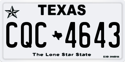 TX license plate CQC4643