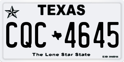 TX license plate CQC4645