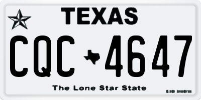 TX license plate CQC4647