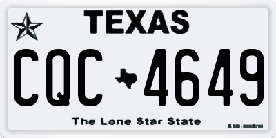 TX license plate CQC4649