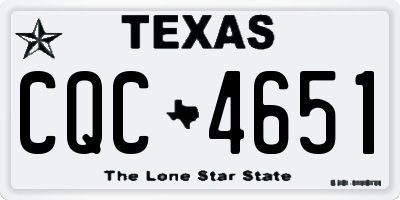 TX license plate CQC4651