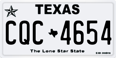 TX license plate CQC4654