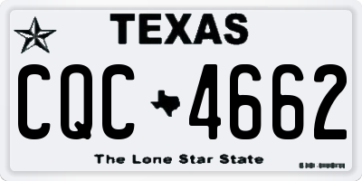 TX license plate CQC4662