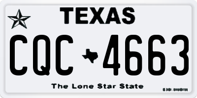 TX license plate CQC4663