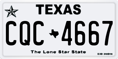 TX license plate CQC4667