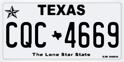 TX license plate CQC4669