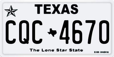 TX license plate CQC4670