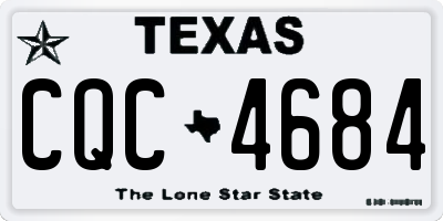 TX license plate CQC4684