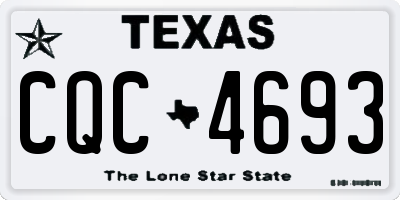 TX license plate CQC4693