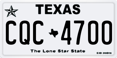 TX license plate CQC4700