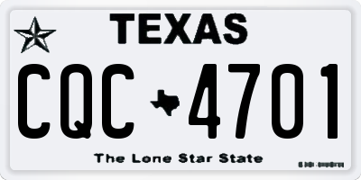 TX license plate CQC4701