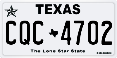TX license plate CQC4702