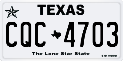 TX license plate CQC4703