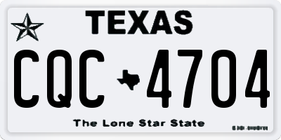 TX license plate CQC4704