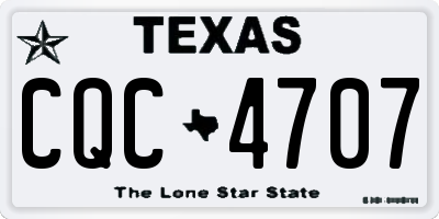 TX license plate CQC4707