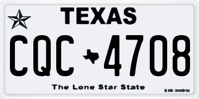 TX license plate CQC4708