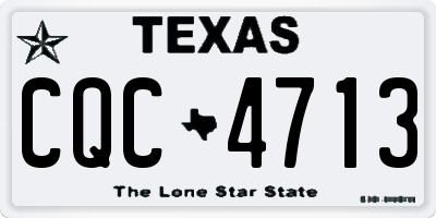 TX license plate CQC4713