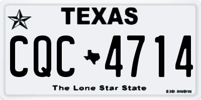 TX license plate CQC4714