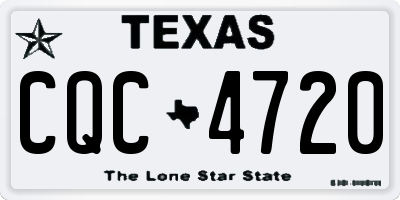 TX license plate CQC4720
