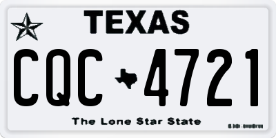 TX license plate CQC4721