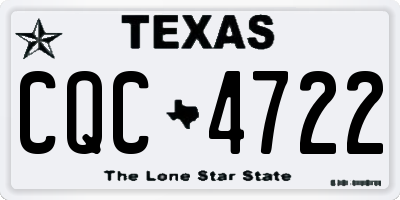 TX license plate CQC4722