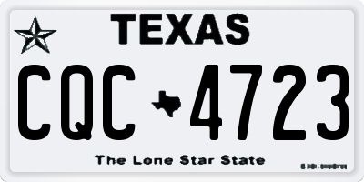 TX license plate CQC4723