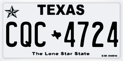 TX license plate CQC4724