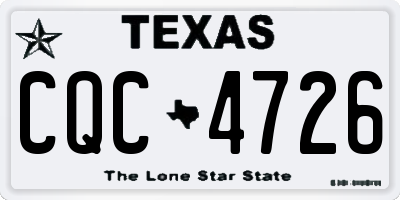 TX license plate CQC4726