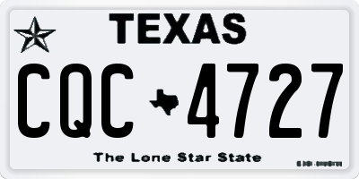 TX license plate CQC4727