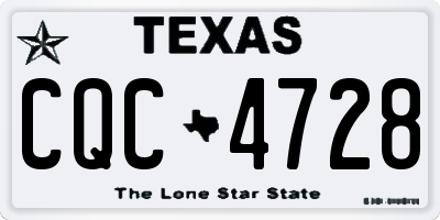 TX license plate CQC4728