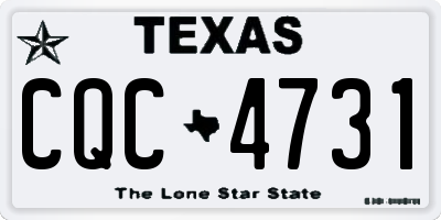 TX license plate CQC4731
