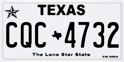 TX license plate CQC4732