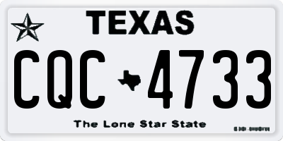 TX license plate CQC4733