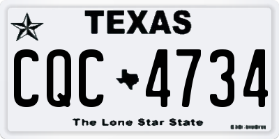 TX license plate CQC4734
