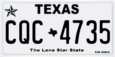 TX license plate CQC4735