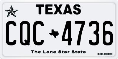 TX license plate CQC4736