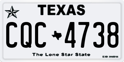 TX license plate CQC4738