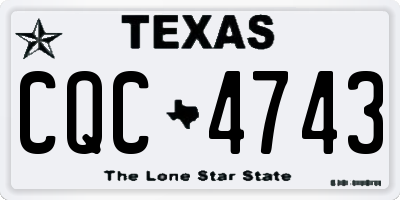 TX license plate CQC4743
