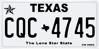 TX license plate CQC4745